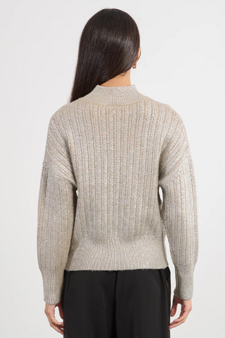 Iridescent Cable Knit Sweater