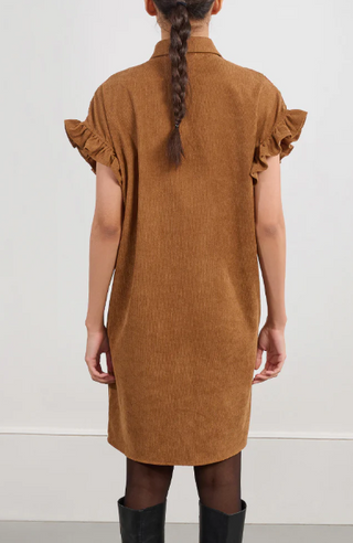 Shirt Style Corduroy Dress