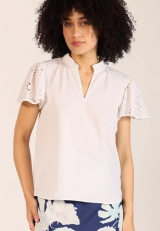 Dani Eyelet Sleeve Top