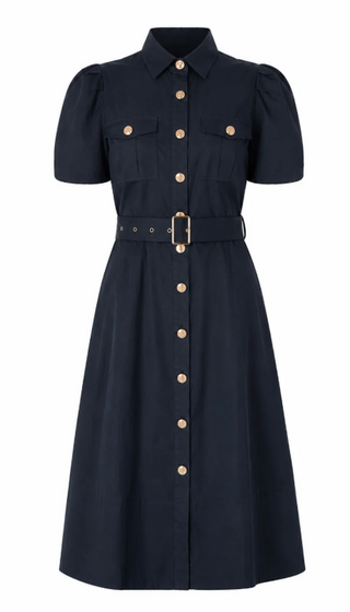 Ruma Gold Button Shirt Dress