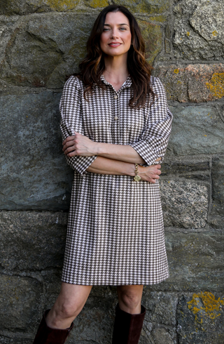 Kat Houndstooth Dress