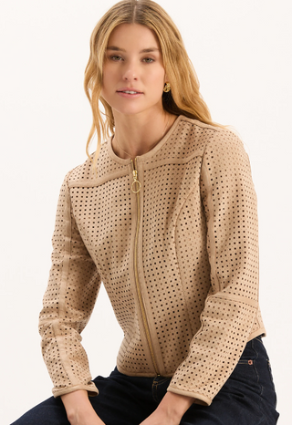 Piper Punched Faux Suede Jacket