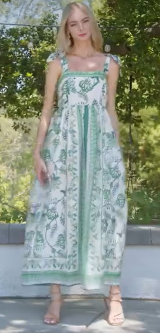 Garden Border Sleeveless Maxi Dress
