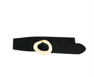 Suede Gold Buckle Belt