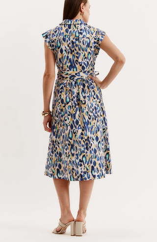 Paige Aqua Animal Print Dress