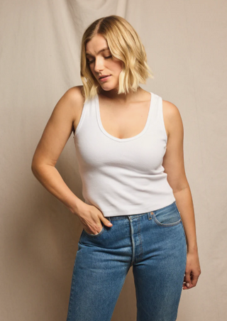 Maria Rib V-Neck Tank