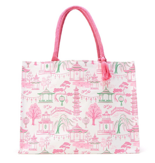 Majong Block Print Tote
