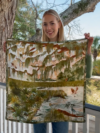 100% Silk Scarf 26x26 inches