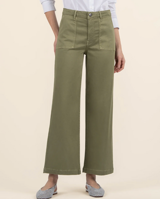 Meg High-Rise Fab-Ab Wide Leg Basil