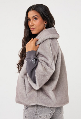 Faux Fur Poncho Jacket