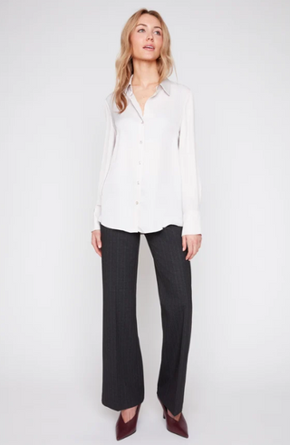 Silky Satin Button Down Blouse