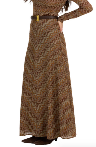 Olive Zig Zag Skirt