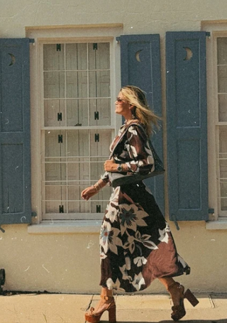 Nalini Floral Wrap Skirt