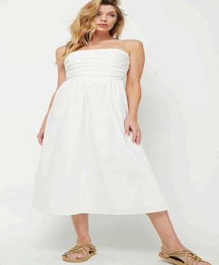 Brit Tube Maxi Dress White / L
