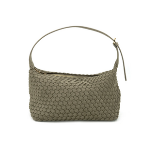 Woven Handbag Faux Suede