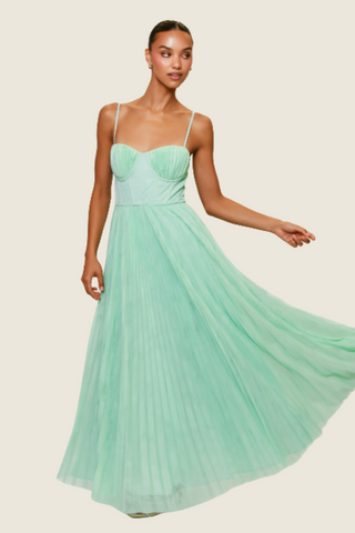 Amara Bustier Tulle Maxi Dress