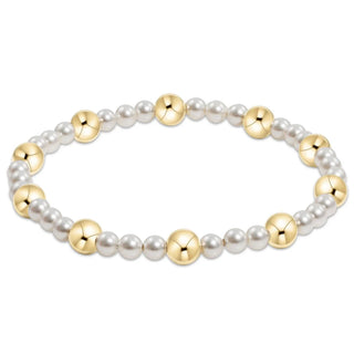 Sincerity Gold and Pearl 4mm Bracelet