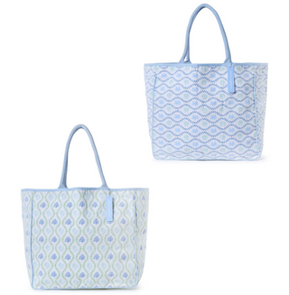 Coastal Block-Print Tote