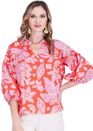 Trimmed Peasant Top
