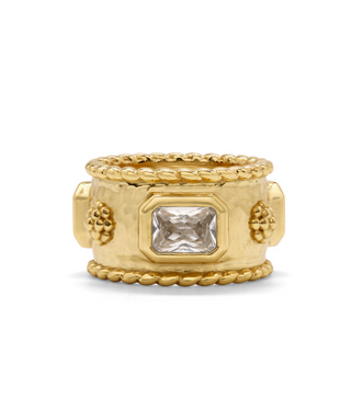 Berry Hammered Band Ring
