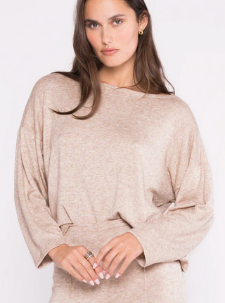 Sweater Knit Boat Neck Top