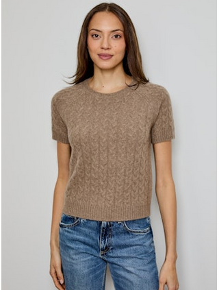 Short Sleeve Cable Sweater