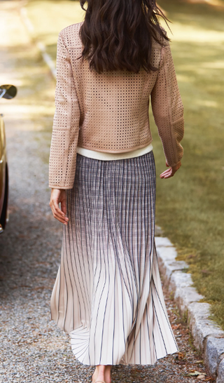 Cara Pleated Midi Skirt