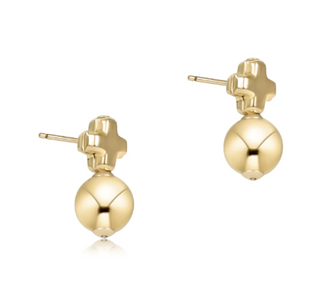 Signature Cross Gold Ball Stud