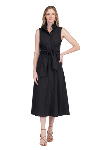 Sleeveless Back Wrap Midi Dress