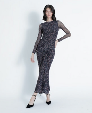 Ariana Mesh Print Maxi Dress