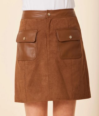 Faux Suede Mini Skirt