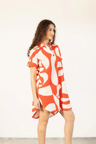 Anna Cotton Poplin Shirt Dress