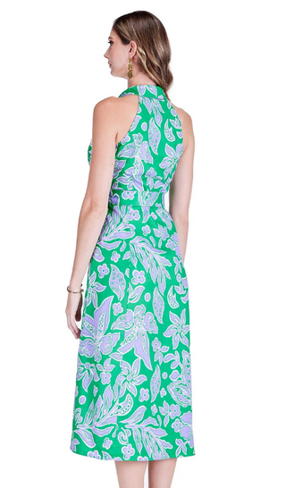 Fitted Halter Midi Shirtdress