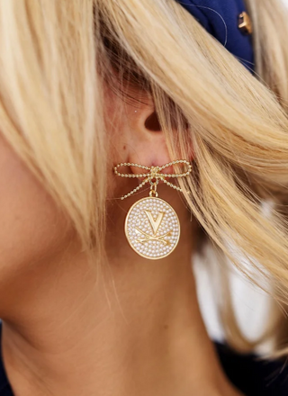 UVA Logo Medallion Earrings