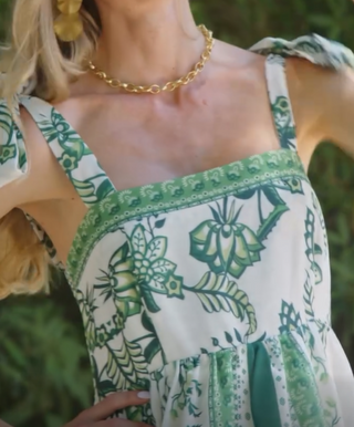 Garden Border Sleeveless Maxi Dress