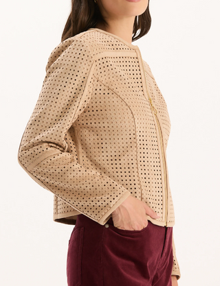 Piper Punched Faux Suede Jacket