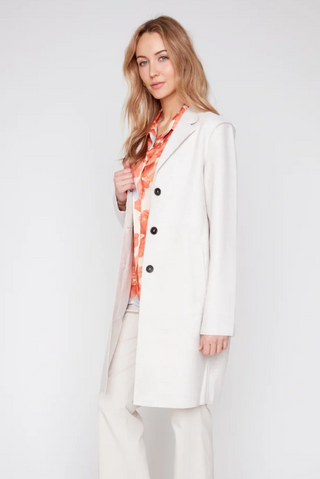 Brushed Knit Long Coat