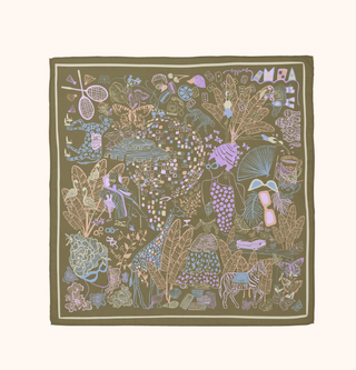 100% Silk Square Scarf 26 x 26