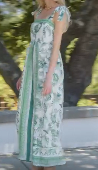 Garden Border Sleeveless Maxi Dress