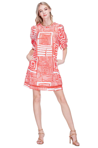 Ruffles short sleeve dress