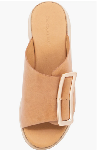 Ela Buckle Platform Slide Sandals