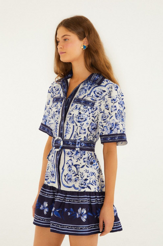 Porcelain Garden Mini Dress