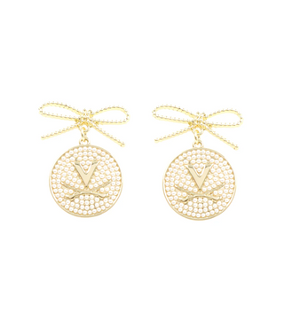 UVA Logo Medallion Earrings