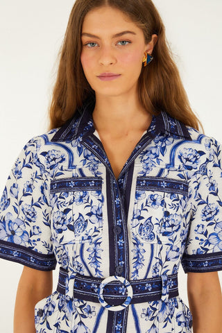 Porcelain Garden Mini Dress