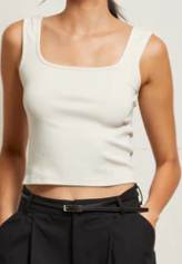 Luxe rib binded tank