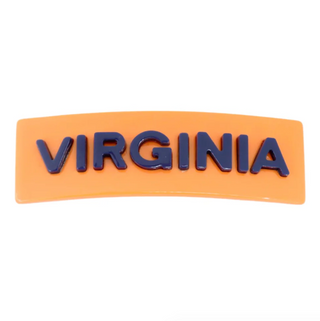 Virginia Orange Rectangle Barrette Clip
