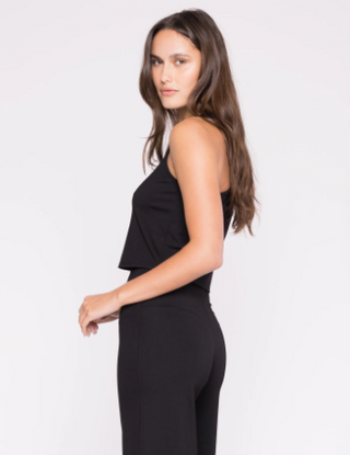 Black Ponte Knit Tank Top