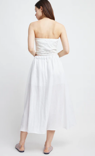 Rylie Buttoned Linen Skirt