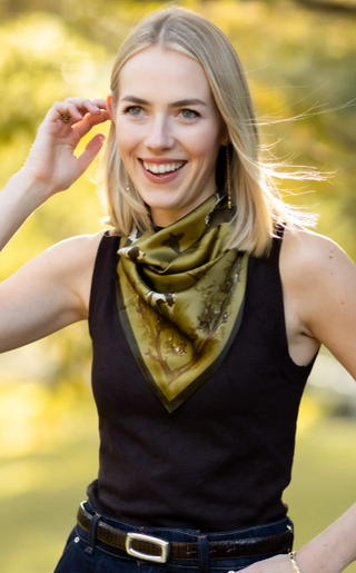 100% Silk Square Scarf 26 x 26