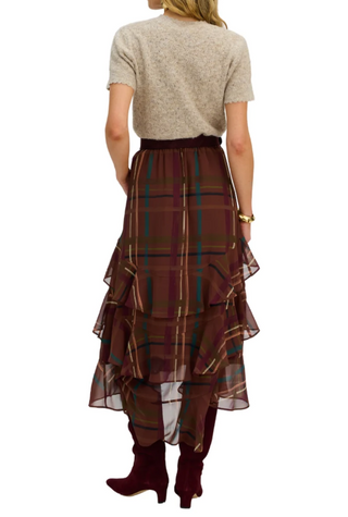 Ella Plaid Midi Skirt